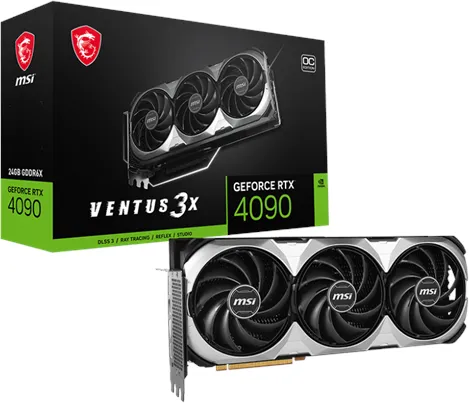 MSI GeForce RTX 4090 VENTUS 3X E OC - 24GB GDDR6X RAM - Näytönohjain